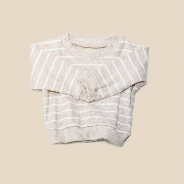 Baby Sweatshirt Graubraun gestreift